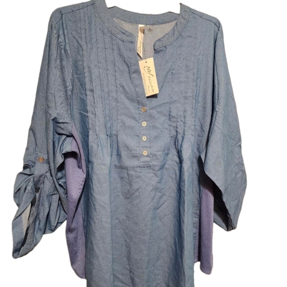 NY Collection Tops - NY Collection Women's Blue Top size 2X